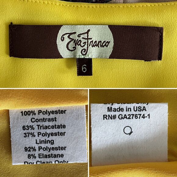 Eva Franco Anthropologie Mockingbird Aria Dress Sleeveless Tan Yellow 6 - Picture 4 of 9